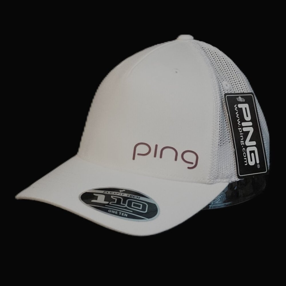 Ping White Trucker Hat Snapback Corner Mesh Hat Men’s OSFM